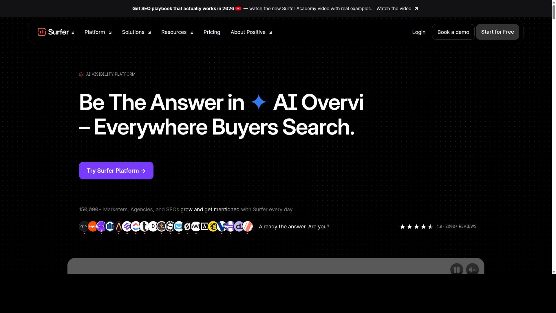 Surfer SEO website