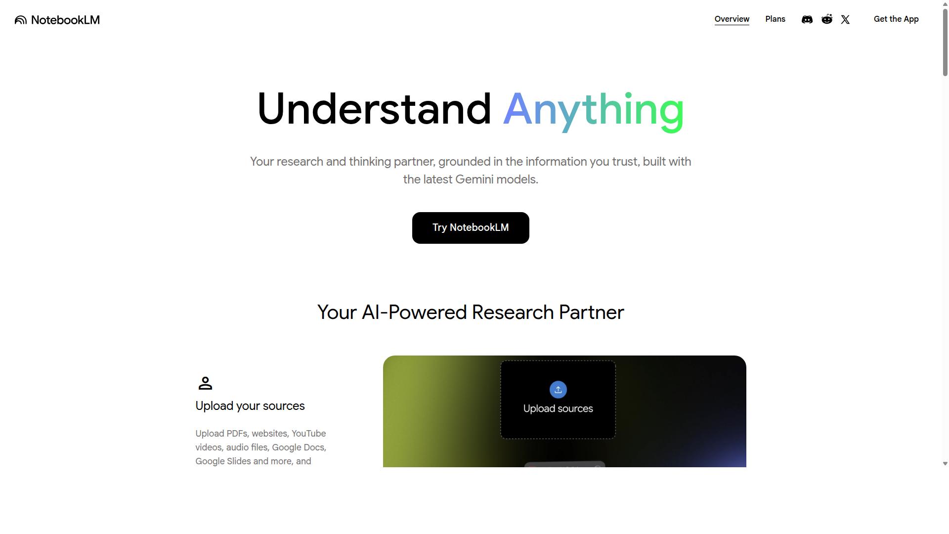 NotebookLM website
