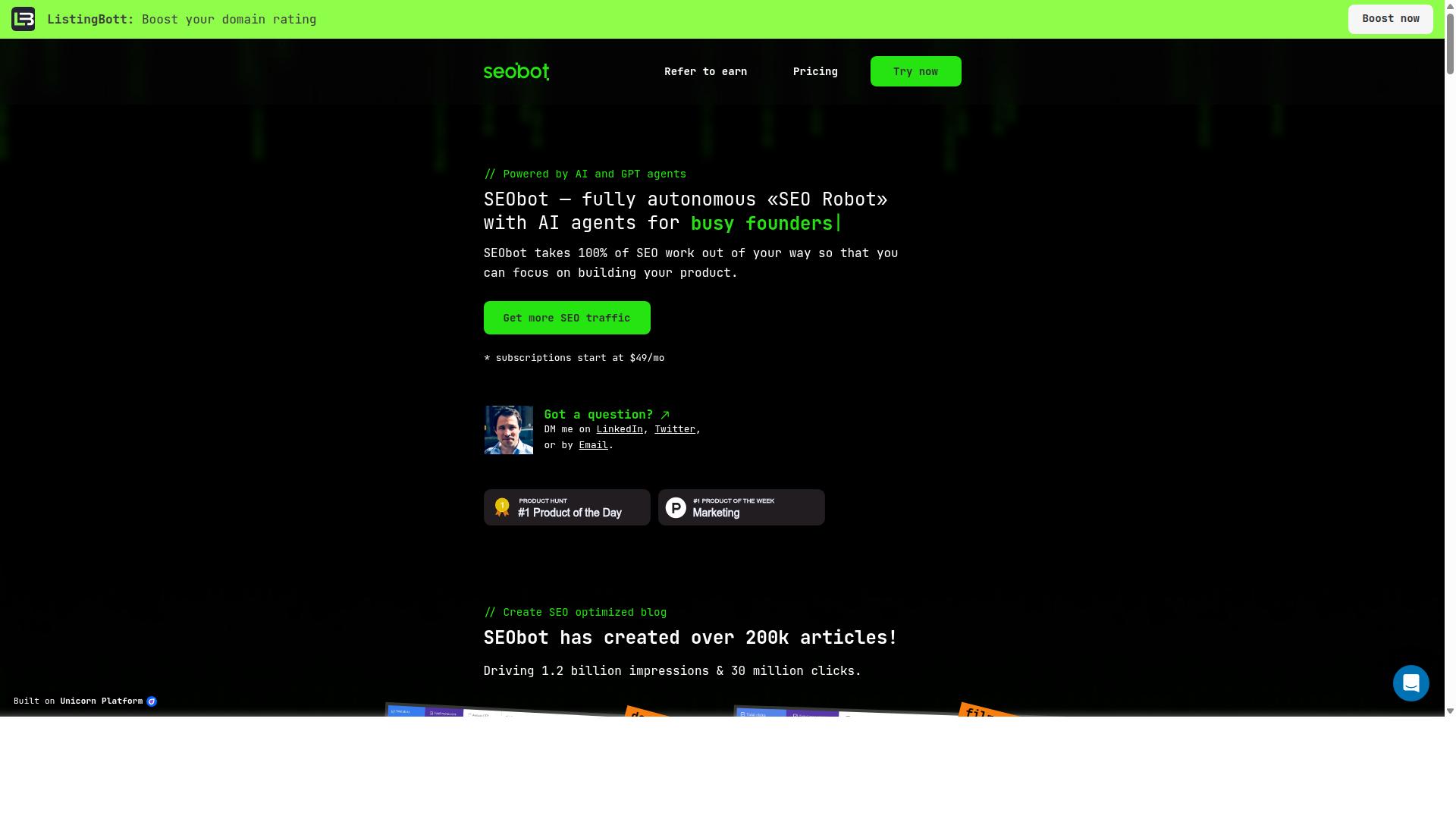 SEObot website